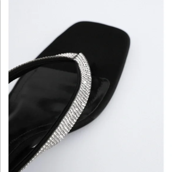 Zara sparkly sandals bloggers favorite - Picture 3 of 10